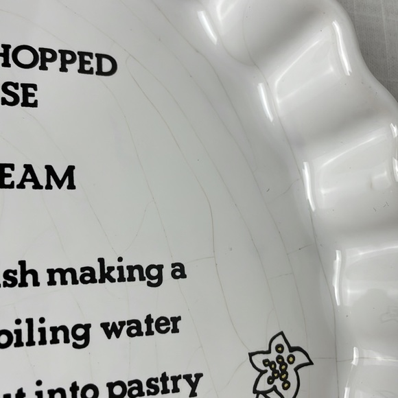 Vintage Quiche Lorraine Recipe Pie Plate bakeware Ulster Ceramics Ireland - Picture 8 of 16